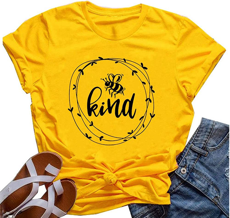 Women Bee Kind T-Shirt Graphic Shirt