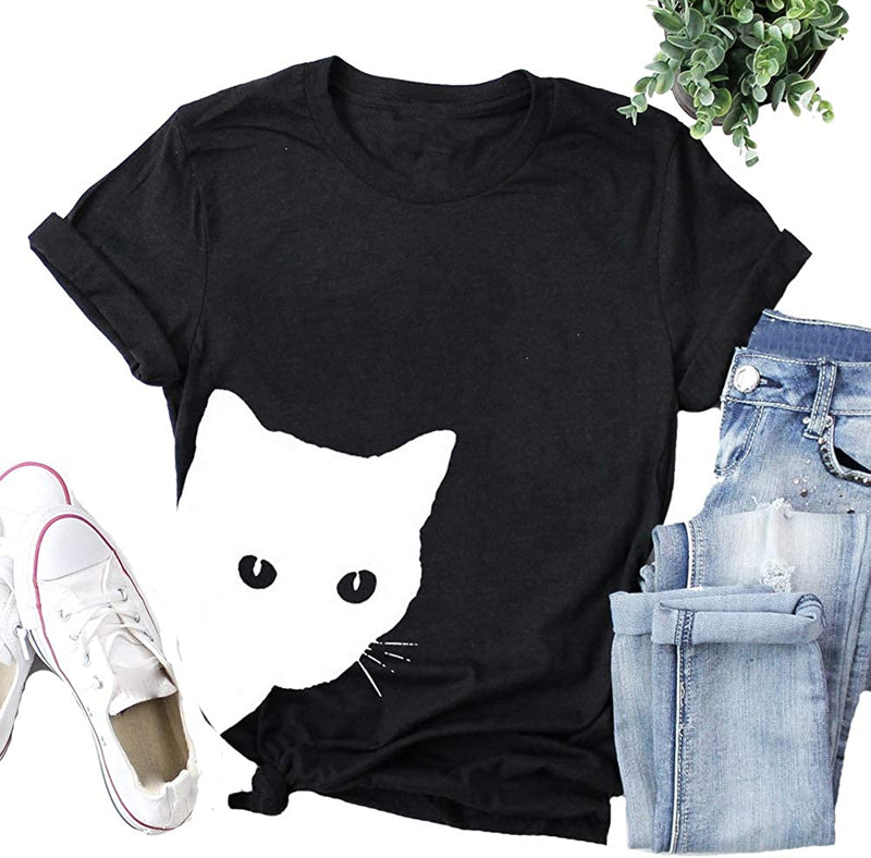 Women Cute Cat T-Shirt
