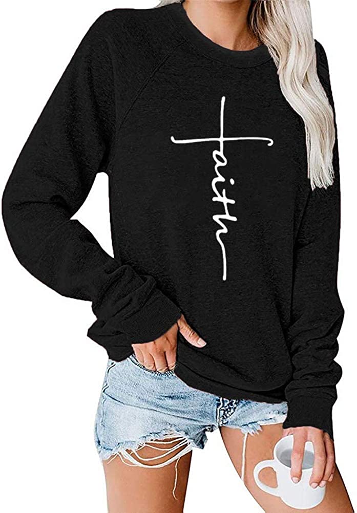 Sweat-shirt Faith Jesus à manches longues pour femmes