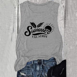 Women Summer Vacation Tank Top Shirt