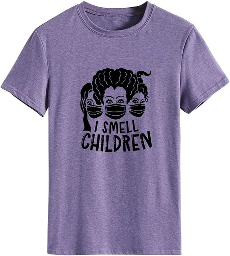 Women Hocus Pocus T-Shirt I Smell Children Shirt Funny Halloween Shirt