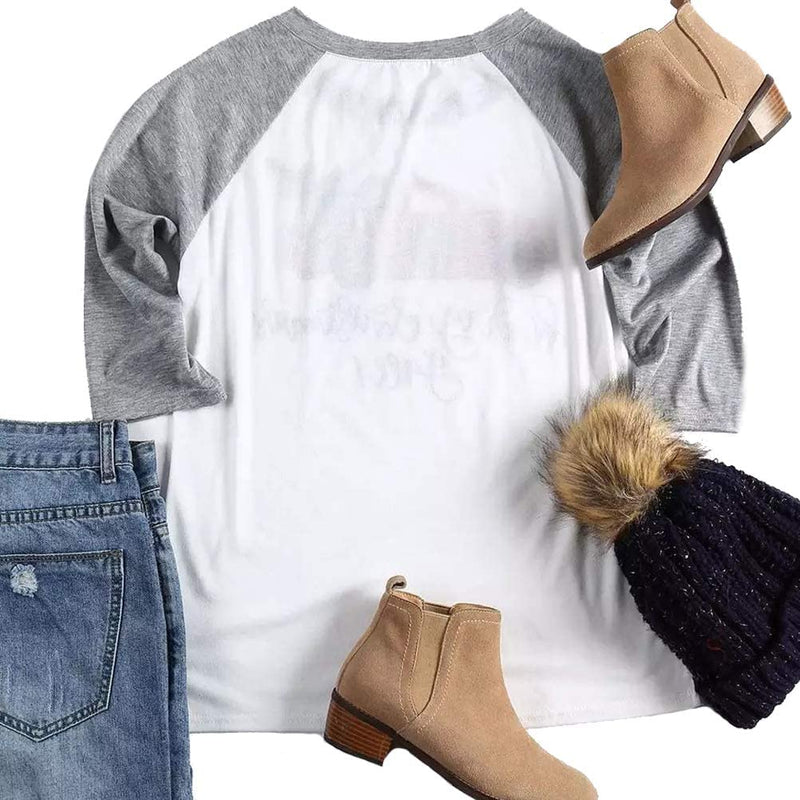 Women 3/4 Sleeve Merry Christmas Yall Blouse