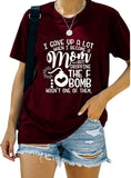 Women Funny New Mom Shirt F-Bomb Mom Tees