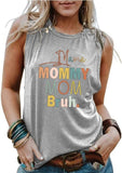 Women Mama Mommy Mom Bruh Tank Tops Shirt