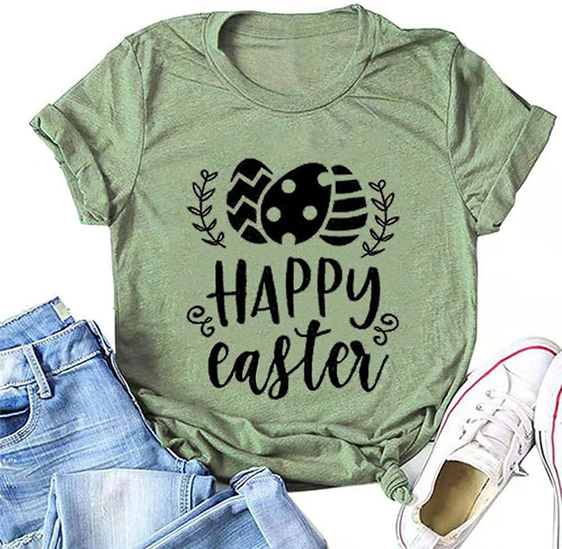 Women Happy Easter T-Shirt Cute Easter Shirt