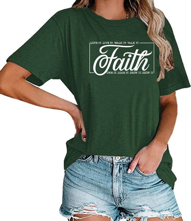 Women Faith Love It Live It Walk It Talk It Own It Loan It Grow It Show It Shirt