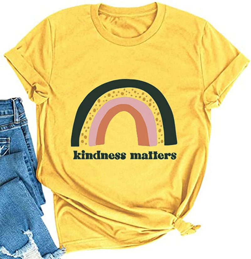 Women Kindness Matters T-Shirt Rainbow Shirt