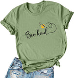 Women Bee Kind T-Shirt Graphic Shirt