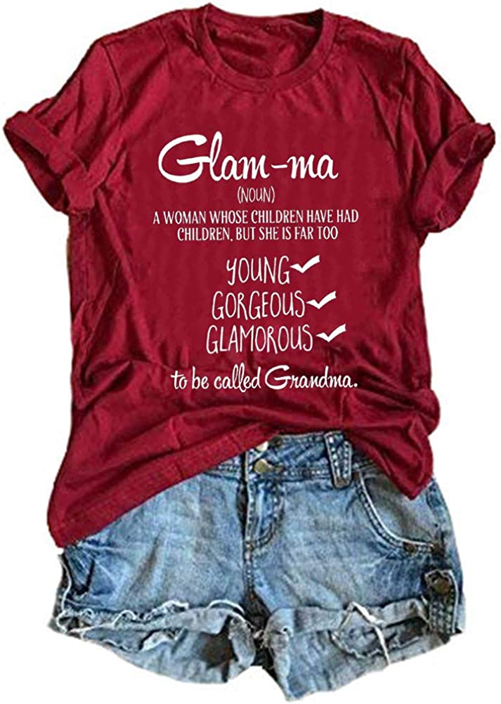 Women Glam-Ma T-Shirt Grandma Shirt