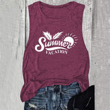 Women Summer Vacation Tank Top Shirt