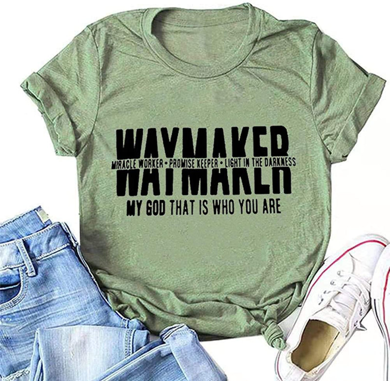 Women Way Maker Miracle Worker Promise Keeper T-Shirt Way Maker Shirt