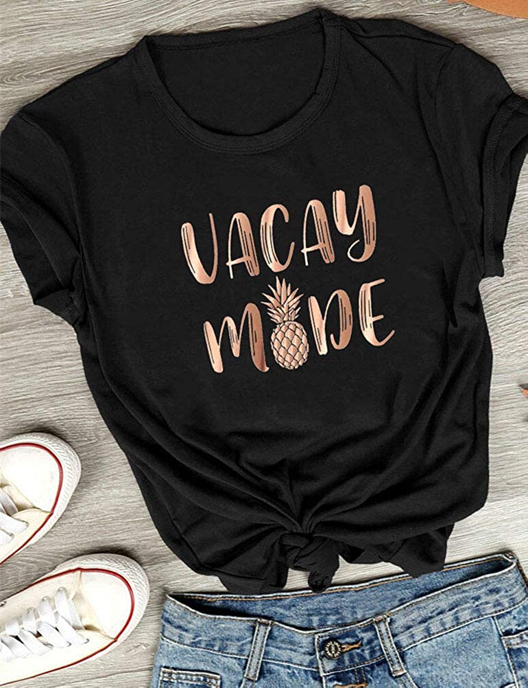 Women Vacay Mode T-Shirt Pineapple Shirt