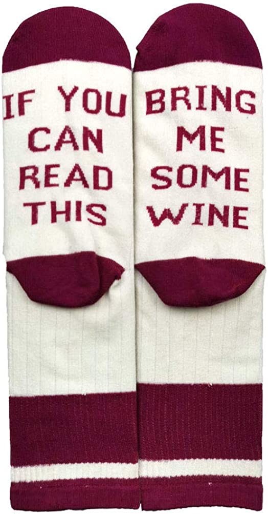 If You Can Read This Bring Me Some Wine Funny Socks