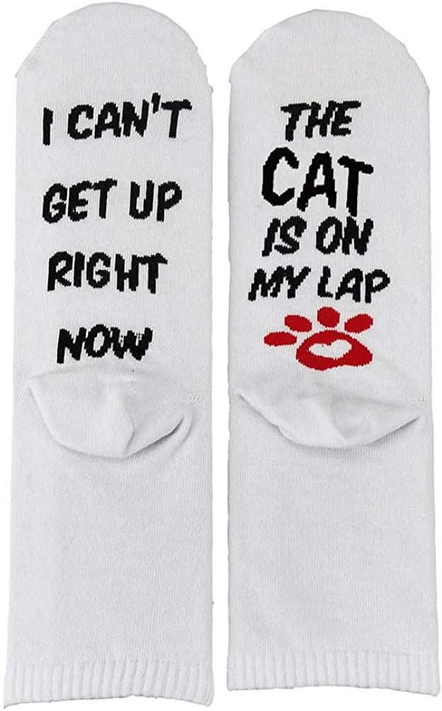 Unisexe, je ne peux pas me lever maintenant, le chien/chat est sur mes genoux Chaussettes