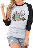 Women It's Fall Y'all Shirt 3/4 Raglan Sleeves Halloween Shirt