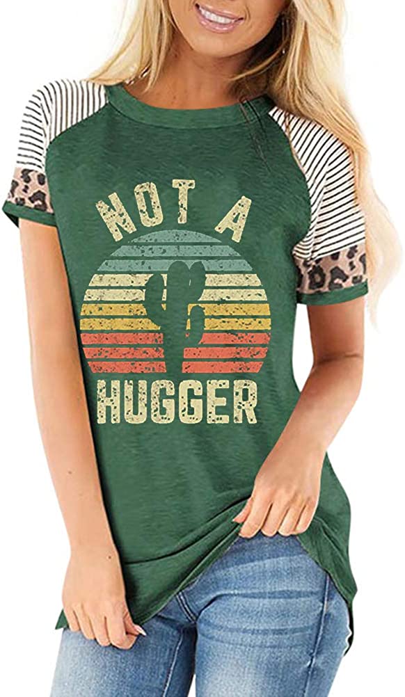 Women Not A Hugger T-Shirt Cactus Shirt