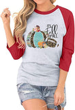 Women It's Fall Y'all Shirt 3/4 Raglan Sleeves Halloween Shirt