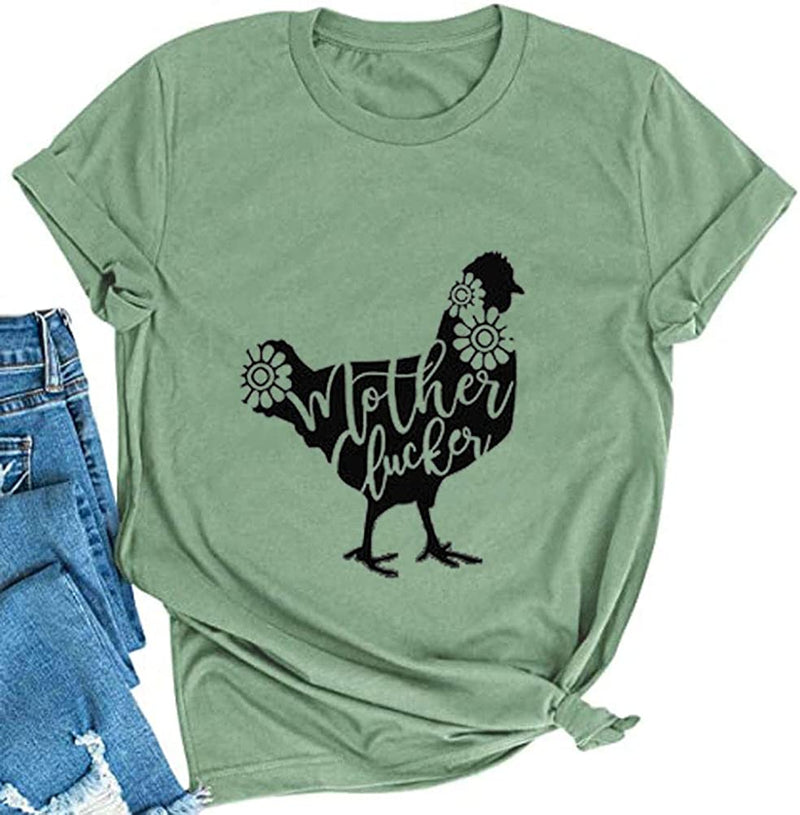 Women Mother Clucker T-Shirt Women's Graphic Shirt