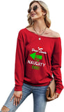 Women Dear Santa She's The Naughty One Christmas Shirt