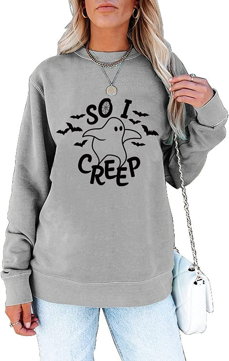 Sweat-shirt d'Halloween pour femme So I Creep Shirt Trick or Treat