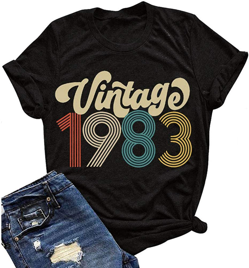 Women Vintage 1970s Vintage 1980s Vintage 1990s Birthday T-Shirt