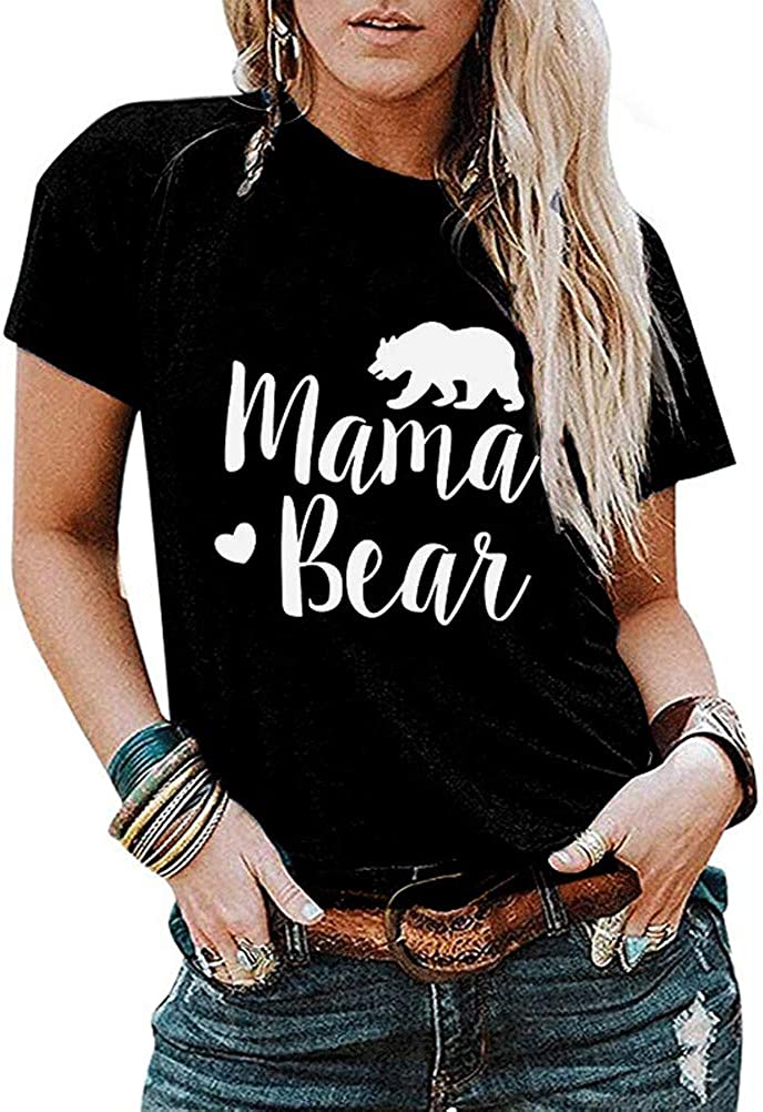 Women Mama Bear T-Shirt Mama Shirt