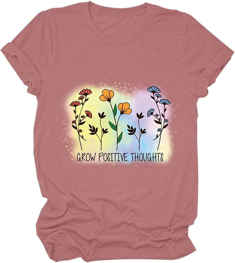 Women Grow Positive Thoughts T-Shirt