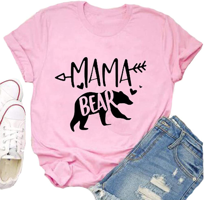 Women Mama Bear T-Shirt Mom Shirt