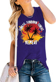 Women Sunrise Sunburn Sunset Repeat Shirt Beach Shirts for Women