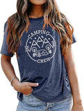 Women Camping Crew Shirt Vacation Nature Adventure Lover Tees