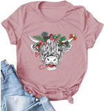 Women Cute Cow Tshirt Cow Lover Shirt