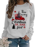 Women Long Sleeve This is My Christmas Pajama Shirt Sweater Christmas Shirt