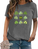 St. Patrick's Day Tees Women Shamrock Lucky Shirt