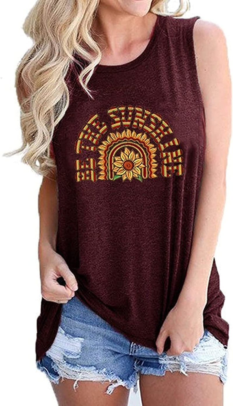 Débardeur Be The Sunshine pour femme, chemise tournesol