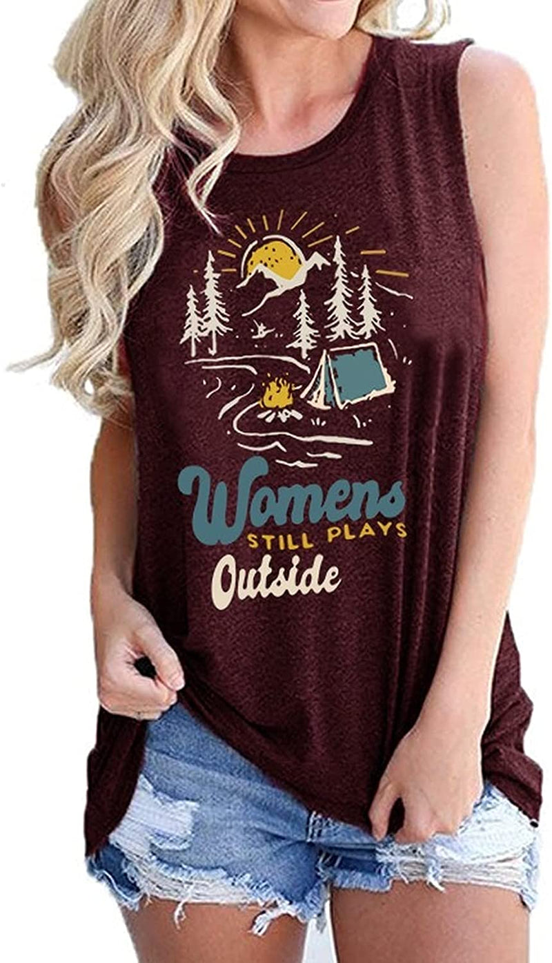 Womens Still Plays Outside T-Shirt Camping T-Shirt for Women