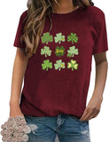 St. Patrick's Day Tees Women Shamrock Lucky Shirt