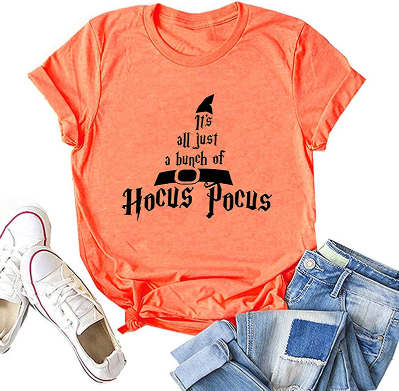 It's Just A Bunch of Hocus Pocus Women T-Shirt Halloween Shirt