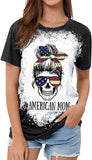 Fashion Skull Mom Shirt Army Mom Shirt American Mom Shirt Mama Life Shirt Wife Life Shirt