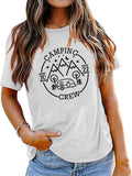 Women Camping Crew Shirt Vacation Nature Adventure Lover Tees