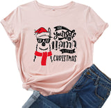 Damen Have Yourself A Llama Little Christmas T-Shirt Süßes Weihnachtsshirt