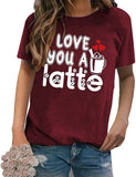 Women I Love You A Latte T Shirt Be Mine Valentine Tees