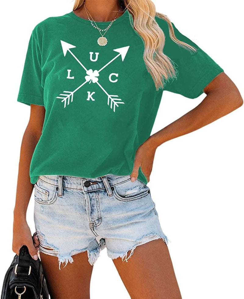 Women Love & Luck T-Shirt for Valentines Day St. Patricks Day