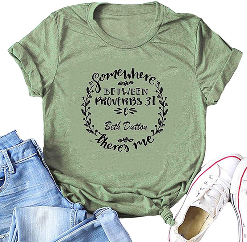 Women Somewhere Between Proverbs 31 and Madea T-Shirt