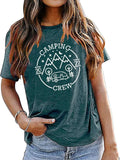 Women Camping Crew Shirt Vacation Nature Adventure Lover Tees