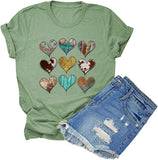 Love Heart Tee Women Valentines Day Gift Shirt