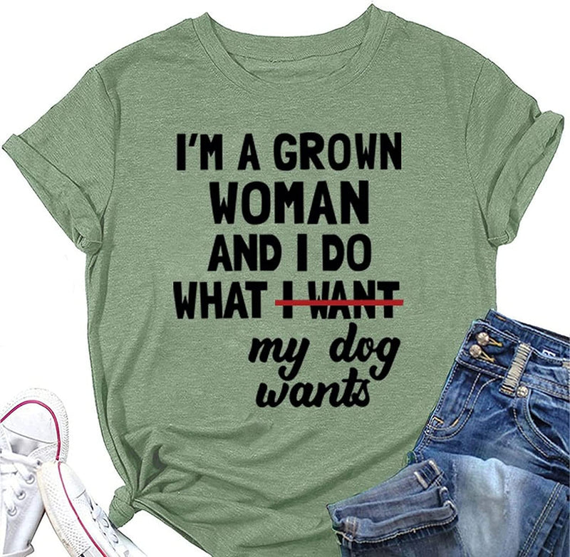 Women Funny Novelty T-Shirt I'm A Grown Woman and I Do Classic Gifts Tees