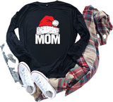 Women Mom Santa Hat Shirt Santa Blouse