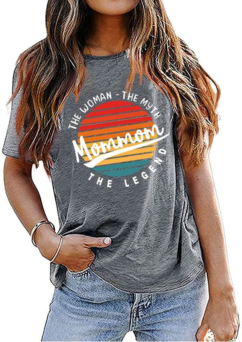 Vintage Mommom Tees Women The Woman The Myth The Legend Funny Mommom T-Shirt