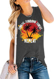 Women Sunrise Sunburn Sunset Repeat Shirt Beach Shirts for Women