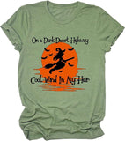 Women on A Dark Desert Highway Cool Wind in My Hair Tshirt Halloween Witch Shirt